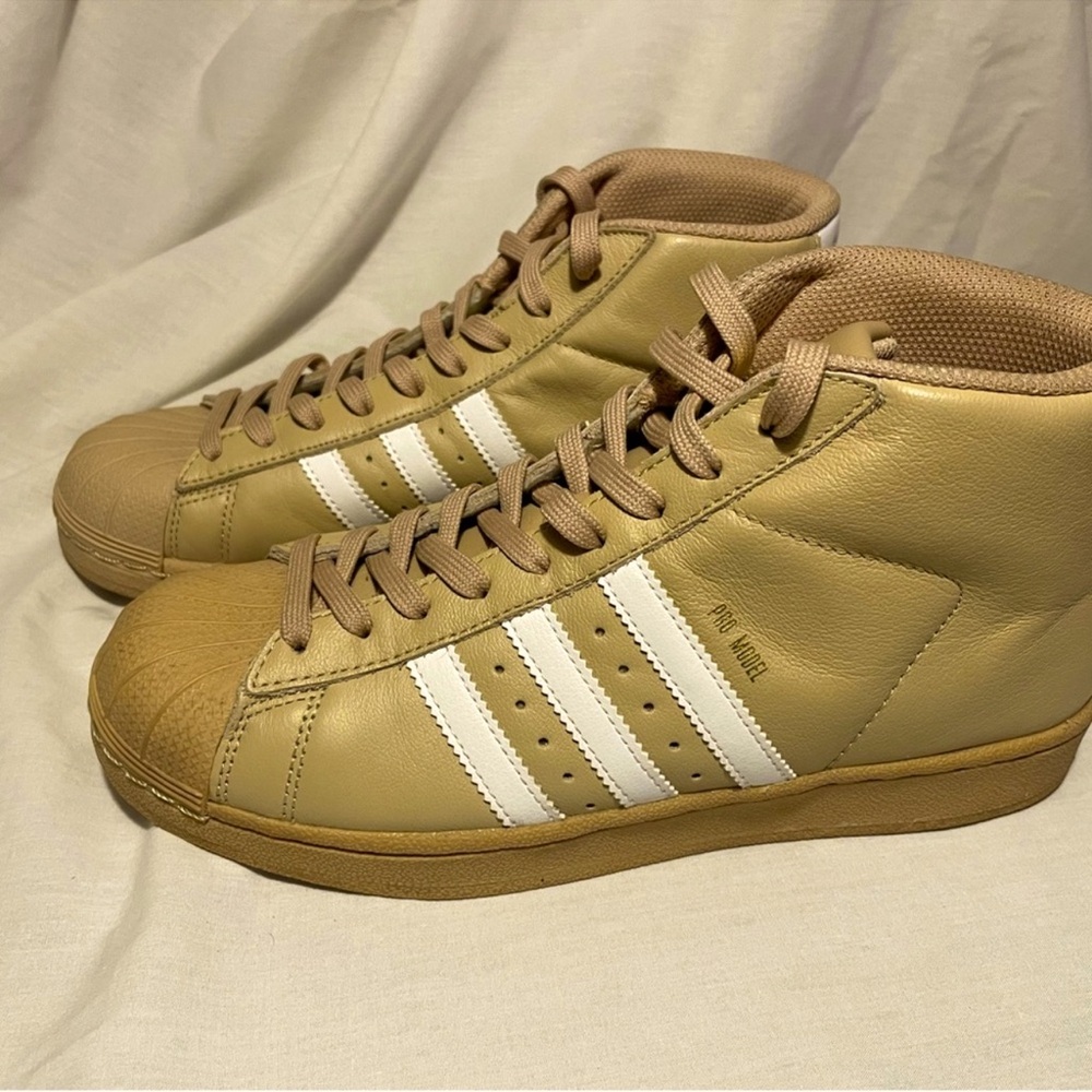 adidas Pro Model High Top Khaki Tan Size 6 Men’s